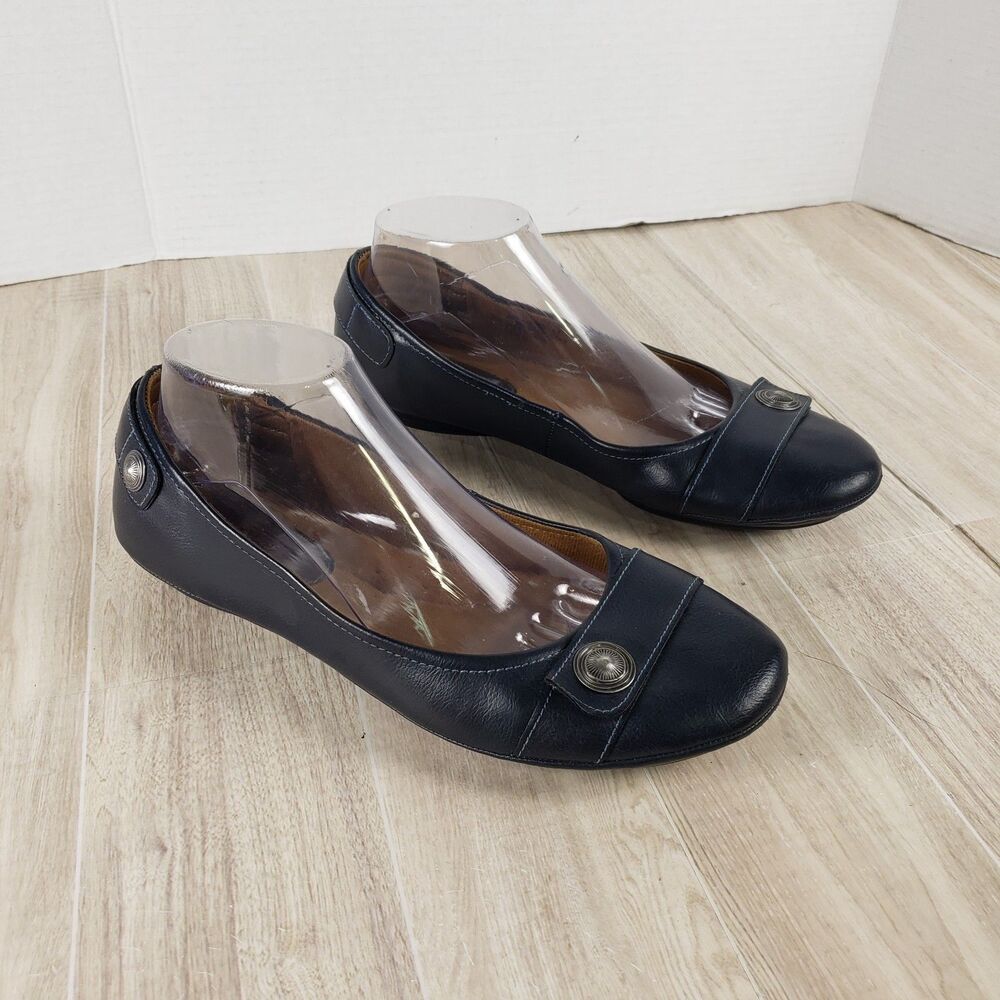 Euro Soft by Sofft Womens sz 9 Navy Blue Slip On Ballet Flats Sonelle
